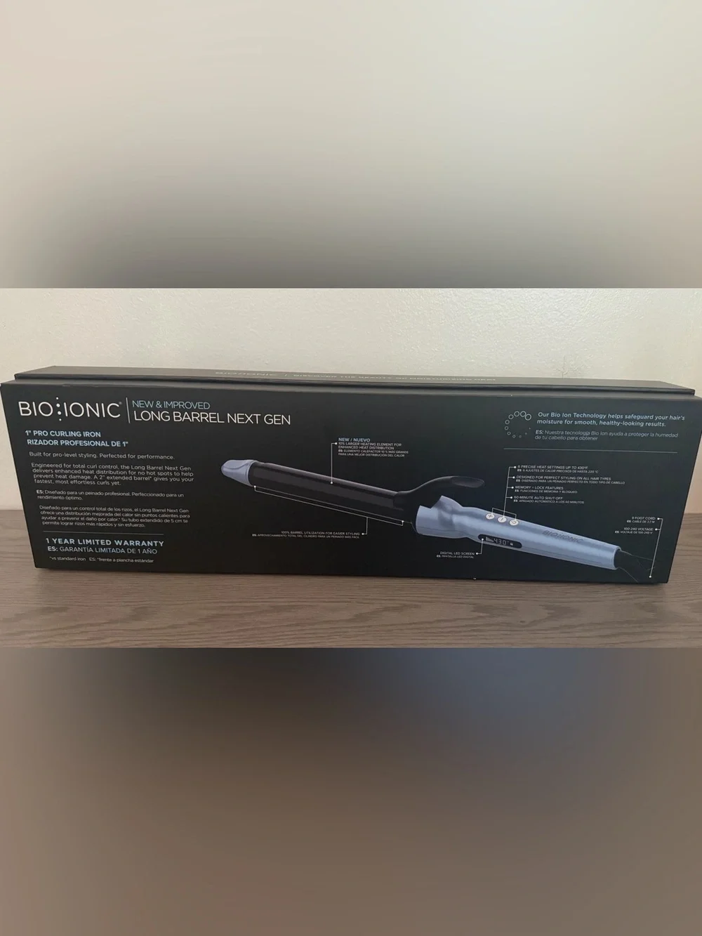 Bio Ionic Long Barrel Next Gen 1” Curling Iron Sky Dream Limited Edition